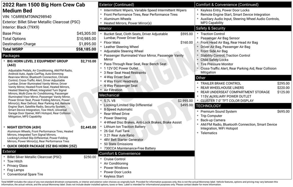 ram ram 1500 pickup 2022 1C6RREMT0NN298940 image ram ram 1500 pickup 2022 1C6RREMT0NN298940 image